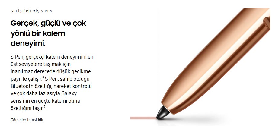 Samsung Note 20 256 Gb (Samsung Türkiye Garantili) Mystic Bronze S pen ile ekrana yazın